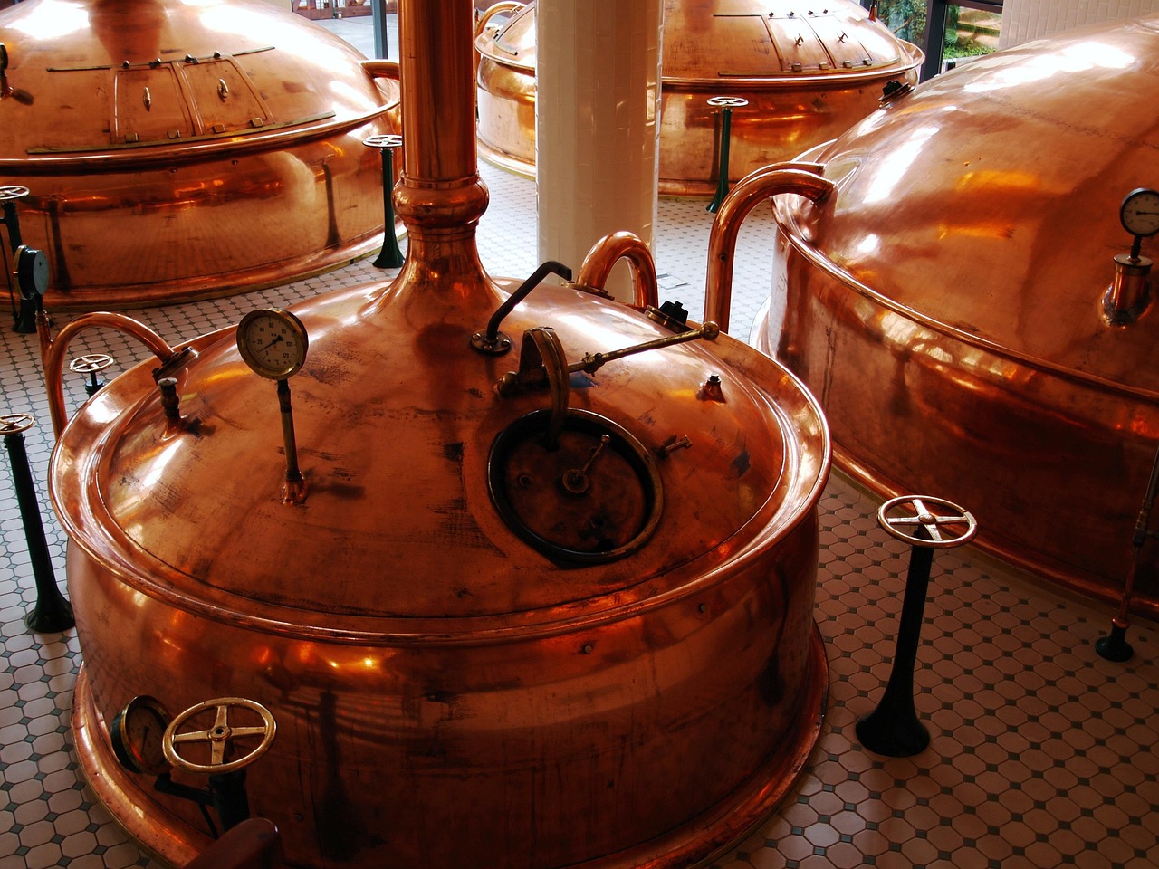 factory, beer, production, brewery, alcohol, manufacture, fermenting, metallic, industry, barcelona, spain, brown metal, brown industry, factory, brewery, brewery, brewery, brewery, brewery
