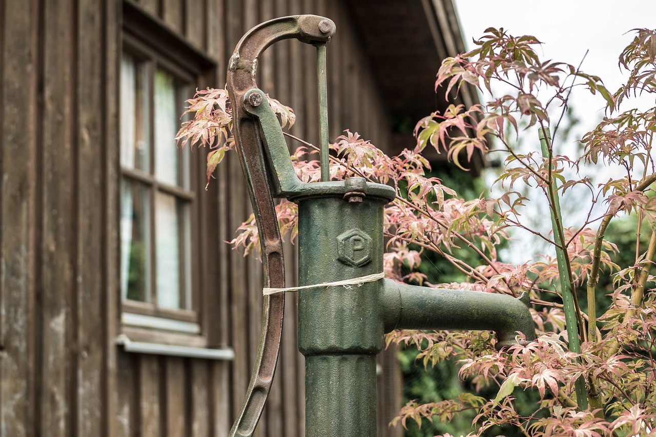 pump, water pump, garden, irrigation, hand pump, garden shed, house, gazebo, cock pump, nature, garden irrigation, garden pump, court pump