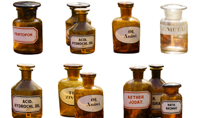 pharmacy, isolated, health, medicine, bottle, chemistry, science, laboratory, mix, vial