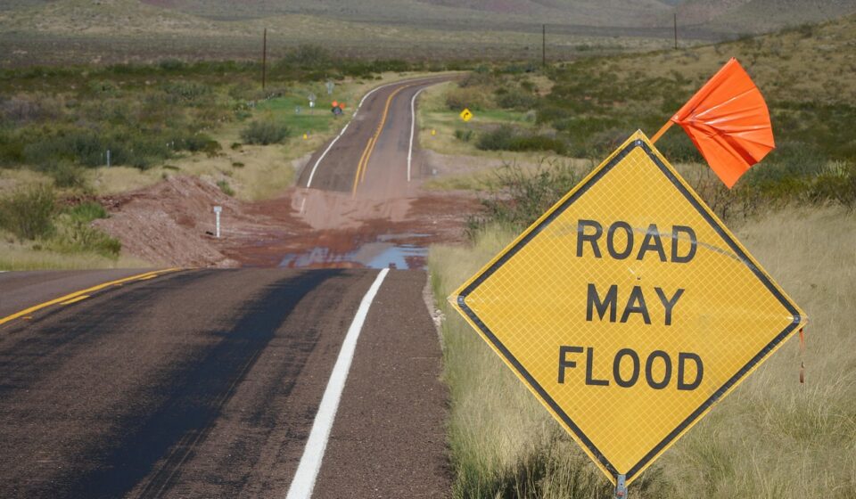 road, highway, traffic, transportation system, travel, flood, safety, sign, caution, danger, public, drive, flood, flood, flood, flood, flood, safety