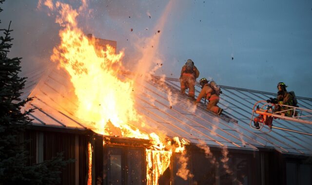 fire, flames, building, house, home, alaska, firefighters, ladder, fighting, roof, nature, outside, structure, water, hose, fire, fire, fire, alaska, alaska, alaska, alaska, alaska, firefighters, firefighters, firefighters, firefighters, ladder, hose