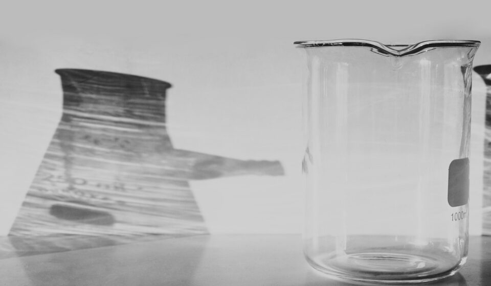 glass, flask, shadow, bunsen flask, glassware, chemical, flat-bottomed, conical, conic, science, laboratory, research, chemistry, equipment, transparent