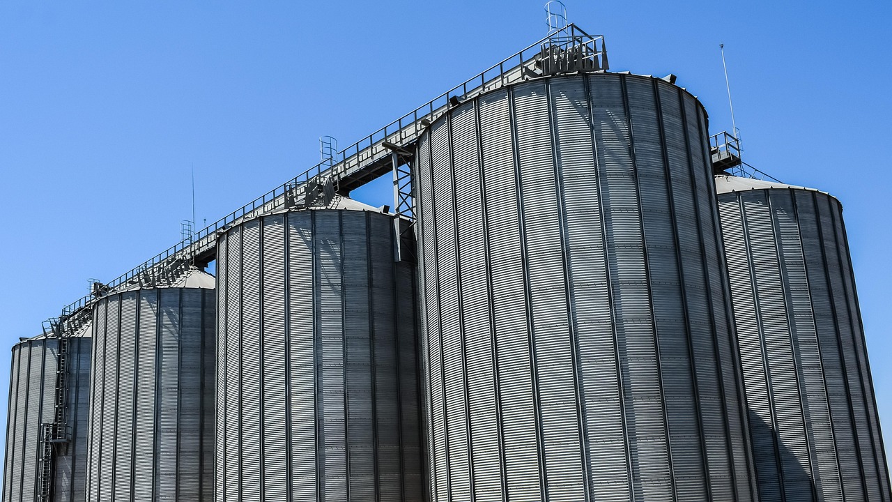 silo, tower, industry, storage, industrial, tank, factory, architecture, agricultural, metallic, silver, agriculture, blue metal, blue industry, silo, silo, silo, silo, silo